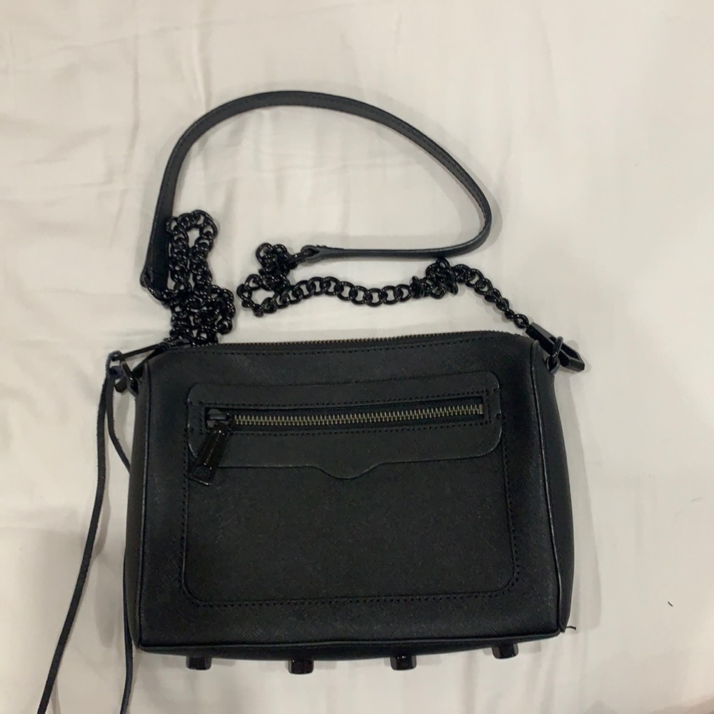 Rebecca minkoff black Saffiano leather Avery bag